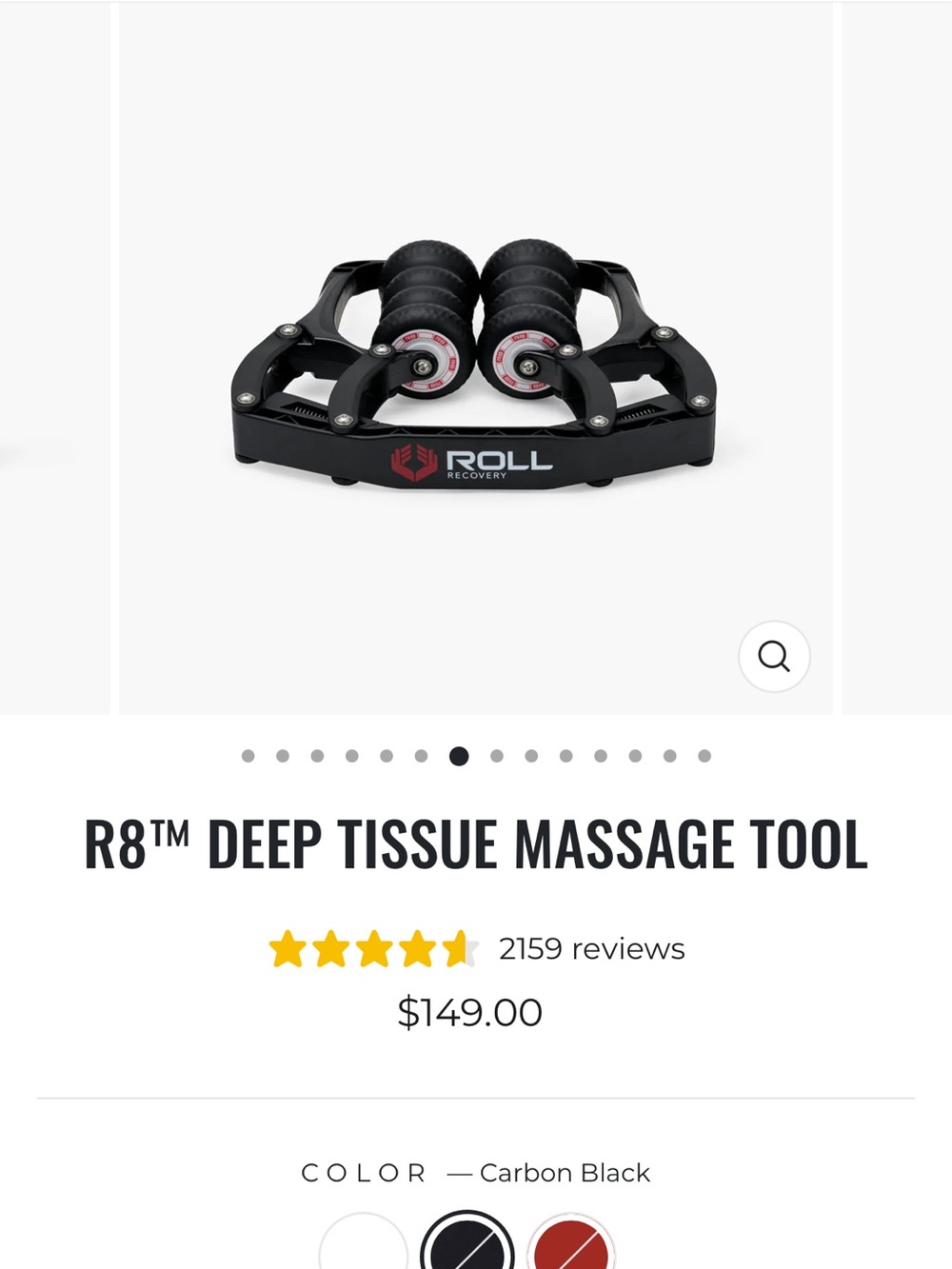 R8 Deep Tissue Massage Tool - Carbon Black - Picture 2 of 6